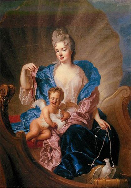 Portrait of Countess of Cosel with son as Cupido.